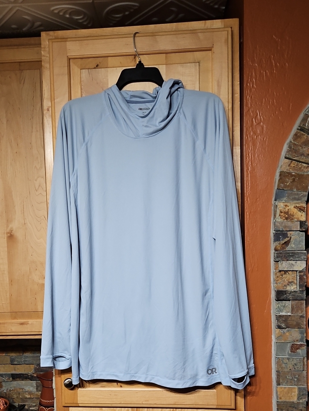 Outdoor Research Echo Hoodie Top Long Sleeve Light Blue